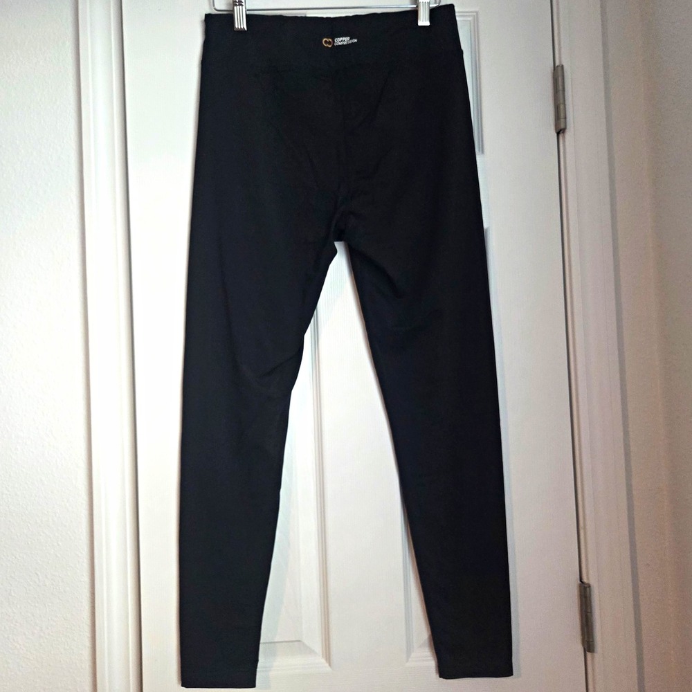 Copper Compression Black Leggings Pants Women's L Activewear Athletic Yoga